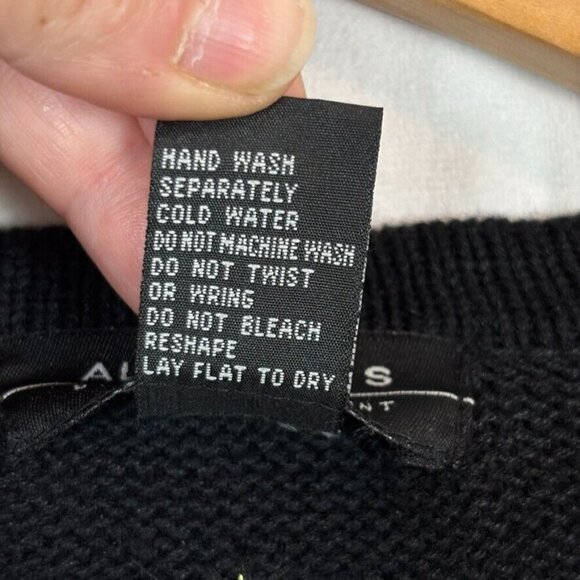 All Points by Reference Point Women's Black Gold embroidered beaded cardigan L - Picture 8 of 12